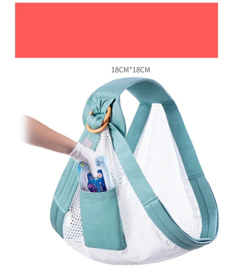 Adjustable baby wrap carrier sling in various colors for comfortable infant carrying