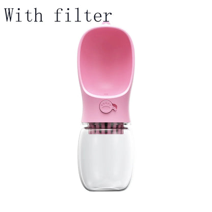 Durable, leak-proof pet water bottle with one-touch button for easy, mess-free hydration on the go