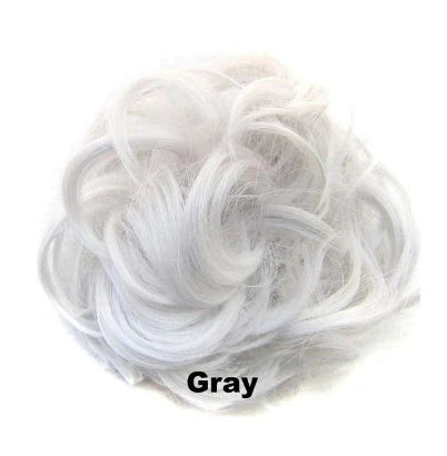 Hair ring wig in various colours from 1# to Burg, showing synthetic fibres and natural hairline for temporary styling