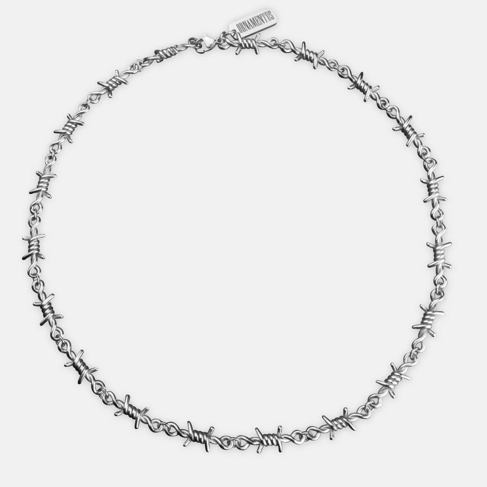 Barbed Wire Necklace in 45cm and 50cm lengths with unique design for bold fashion statements