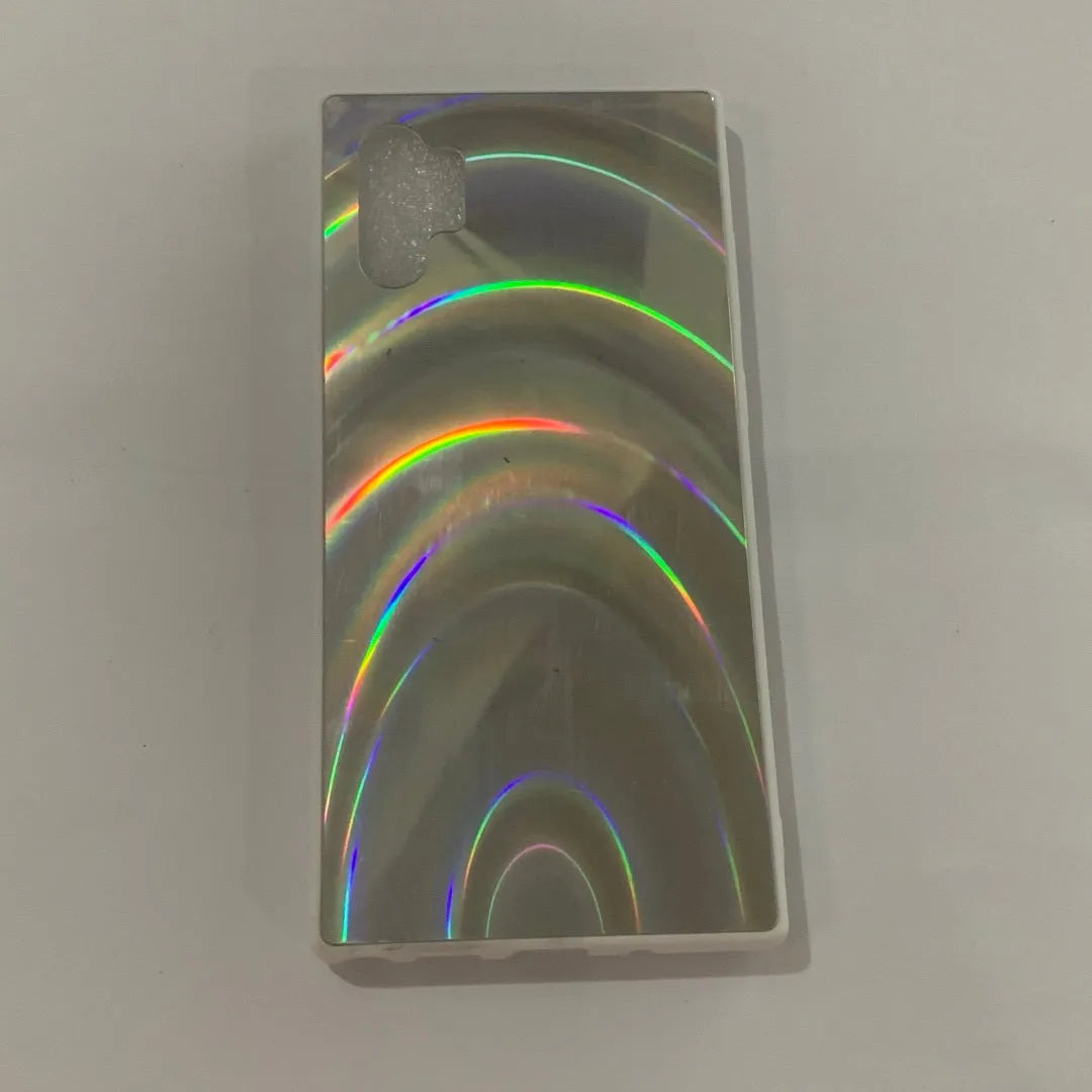 Rainbow mirror glitter phone case with slim-fit TPU PC acrylic back cover and precise cutouts