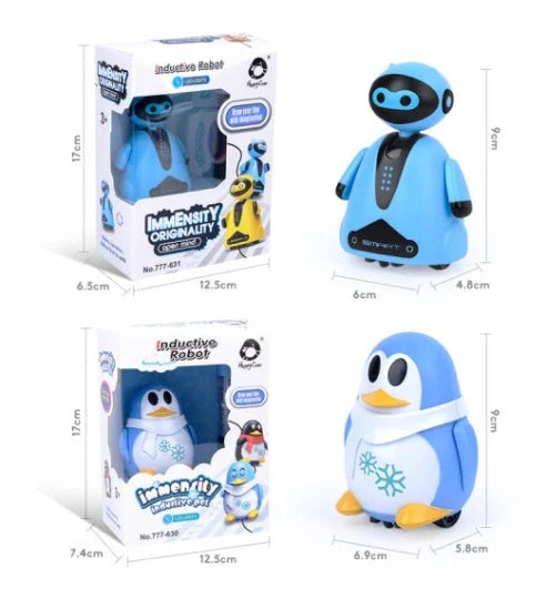 Drawn Line Magic Pet Toy Robot Pen with optical sensor following black line
