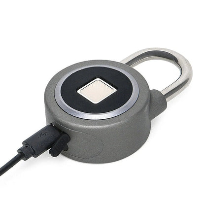 Secure Smart Fingerprint Padlock with durable aluminum alloy and stainless steel construction, Bluetooth app control, and IP65 weatherproof rating