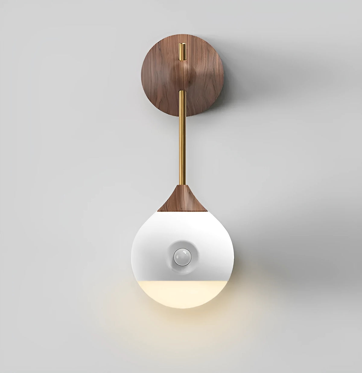 Inductive night light with human body motion sensor, LED, 149mm x 61mm x 56mm, PC shade, Nutcracker and Morandi Grey