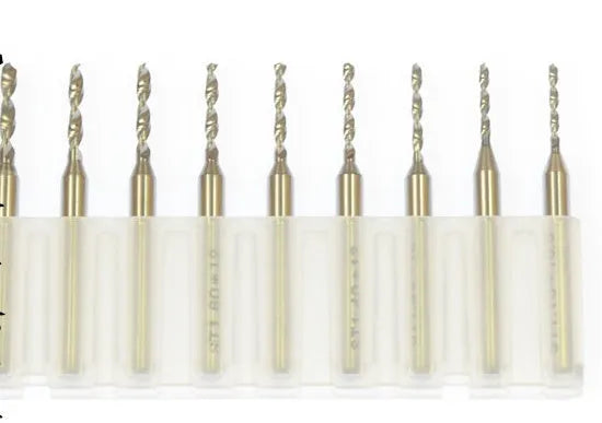 Imported tungsten steel micro engraving bit set for precision circuit board and hardware machining.