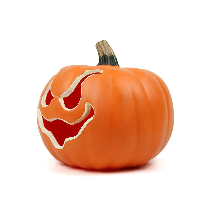 Plastic Halloween pumpkin atmosphere lamp in orange or white melon colour.