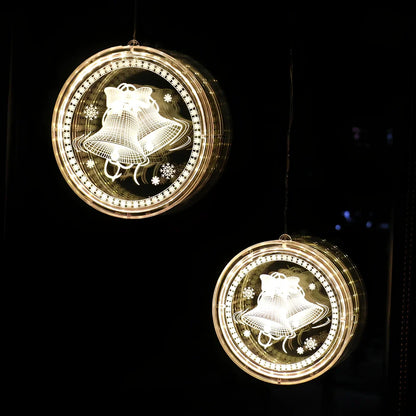 170mm plastic LED Christmas disc light with E14 fitting for festive decoration