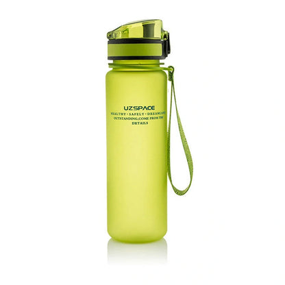 500ml leak-proof sports water bottle in red, blue, green, and grey