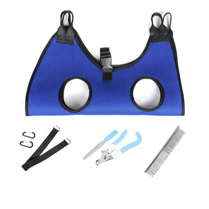 Premium Grooming Hammock for Cats and Dogs - Comfortable and Secure Suspension for Easy Nail Trimming, Brushing, and Bathing