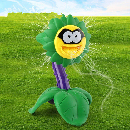 Cartoon Sprinkler Water Toy for baby summer play with rotating water spray