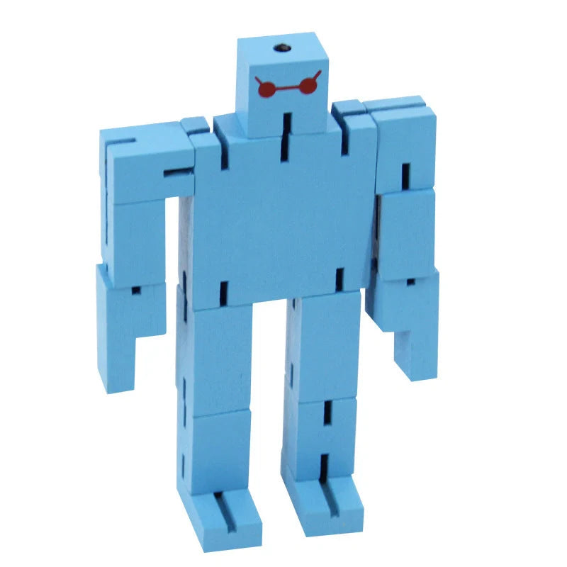 Assembled wooden educational toys for children in vibrant colours