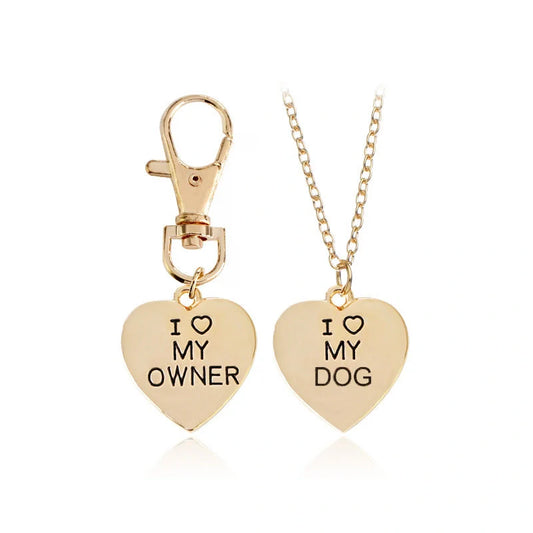 Stylish dog bone necklace for pet lovers, available in silver and gold.