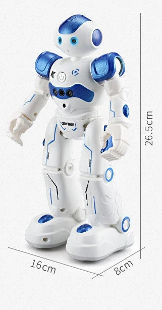 Remote control dancing robot toy with gesture controls, autonomous navigation, and customizable dance routines
