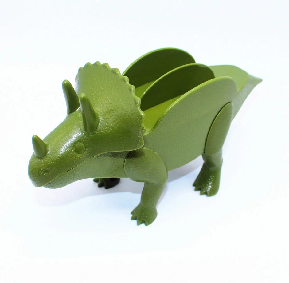 Dinosaur-shaped ABS plastic taco holder in army green, light green, or pink