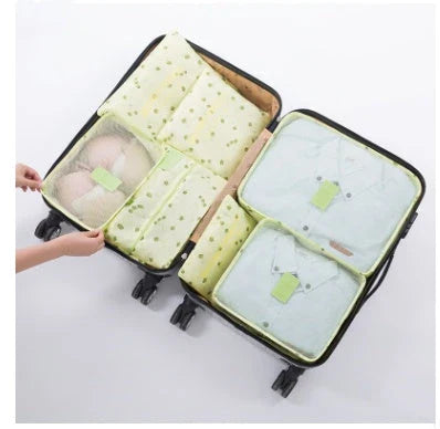 High-quality 6-in-1 waterproof travel organizer cubes in various colors for efficient packing and organization
