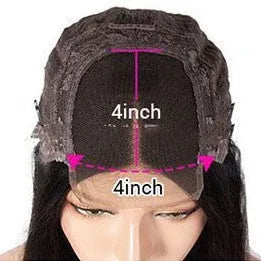 A woman wearing a long, real human hair lace front wig with a natural-looking 4x4 HD lace hairline.
