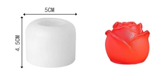 Versatile silicone rose-shaped mold for crafting candles, soaps, chocolates, and more