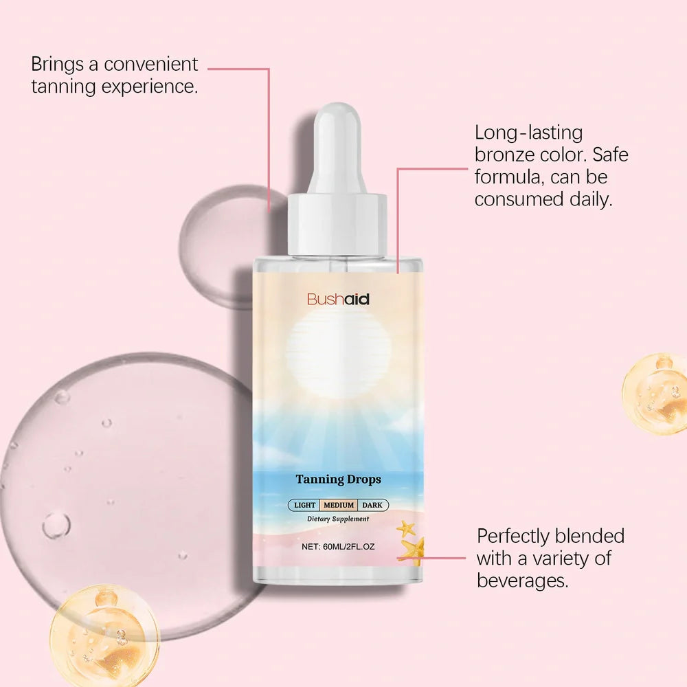 60ml tanning drops bottle with dropper for gradual self-tanning application