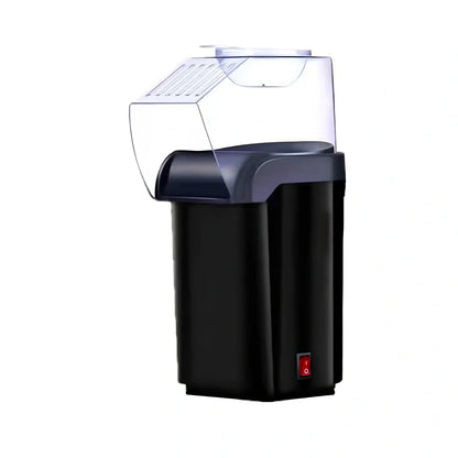 Red compact popcorn machine with aluminium cooking chamber and 1200W power rating for home use