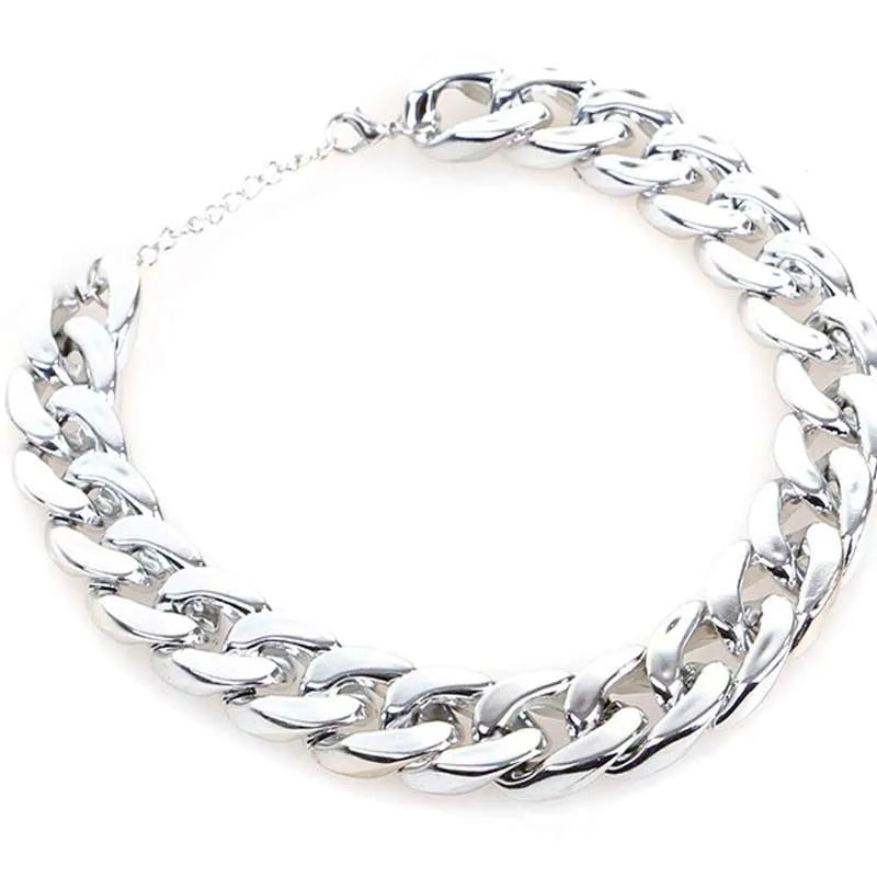 Gold colour twisted chain dog collar with an adjustable buckle for small to medium-sized dogs.