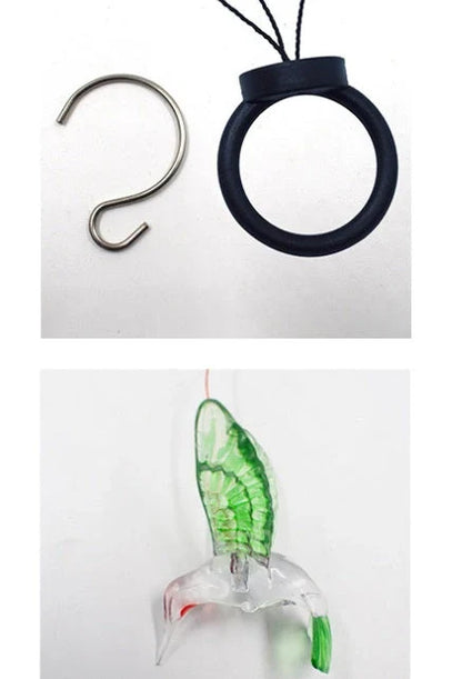 Color-changing solar-powered outdoor wind chime with hummingbird and butterfly design for patio, yard, and garden decor