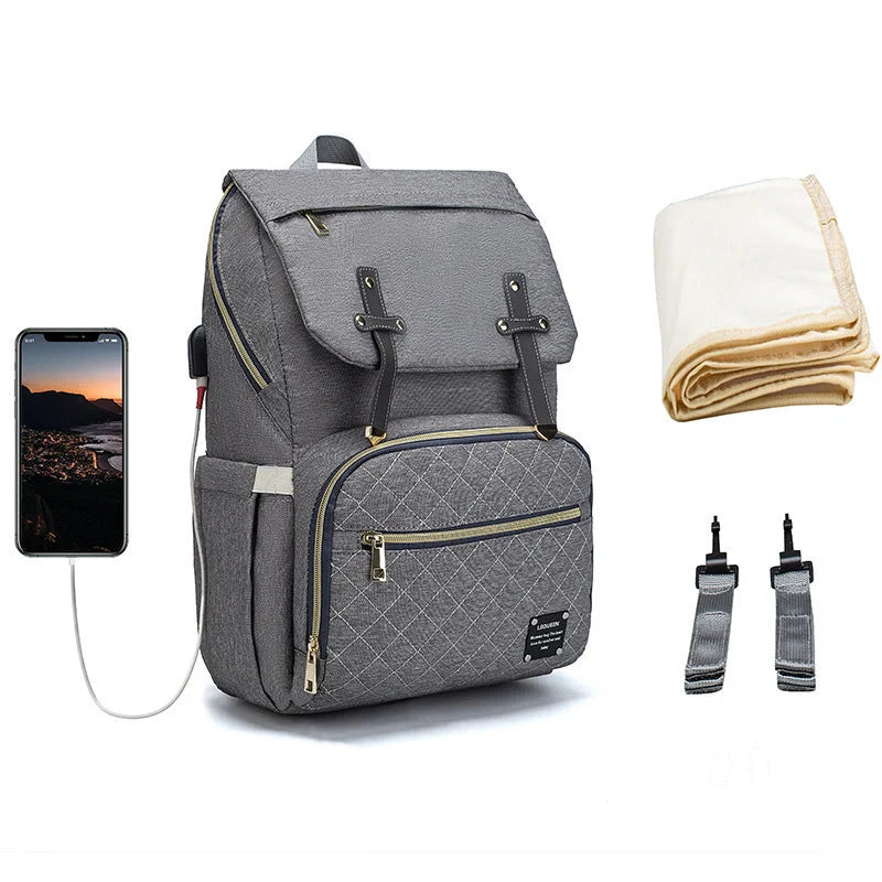 LEQUEEN Stylish Large Capacity Mummy Bag in various colors and styles, perfect for parents on the go.