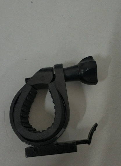 Multifunctional bike mount with horn, lights, and adjustable phone holder for secure storage and charging on the go