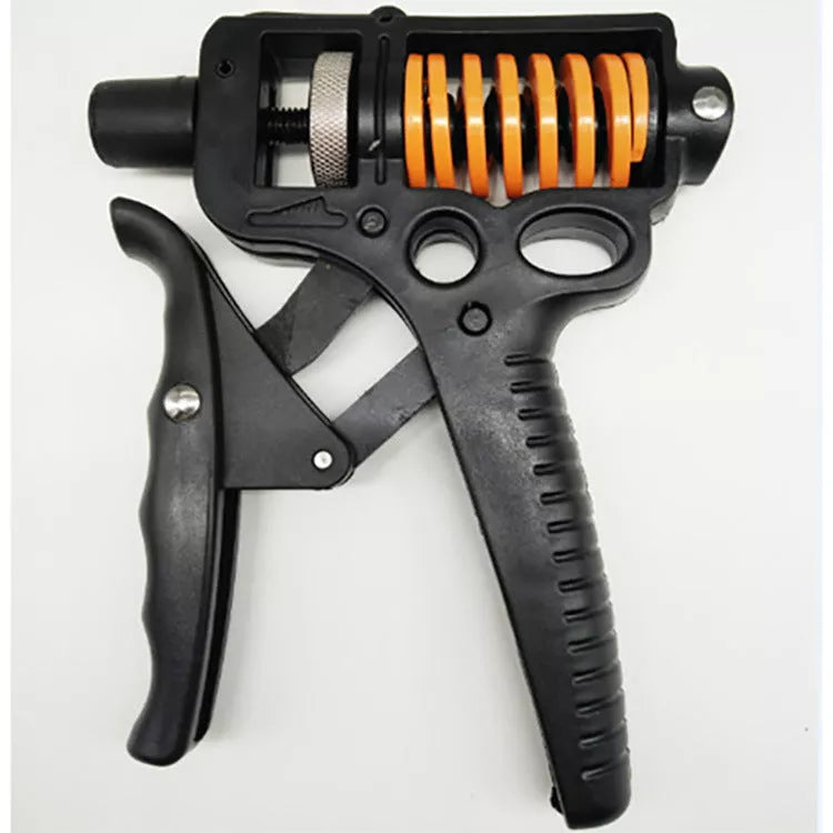 Adjustable finger trainer in black for grip strength and health massage