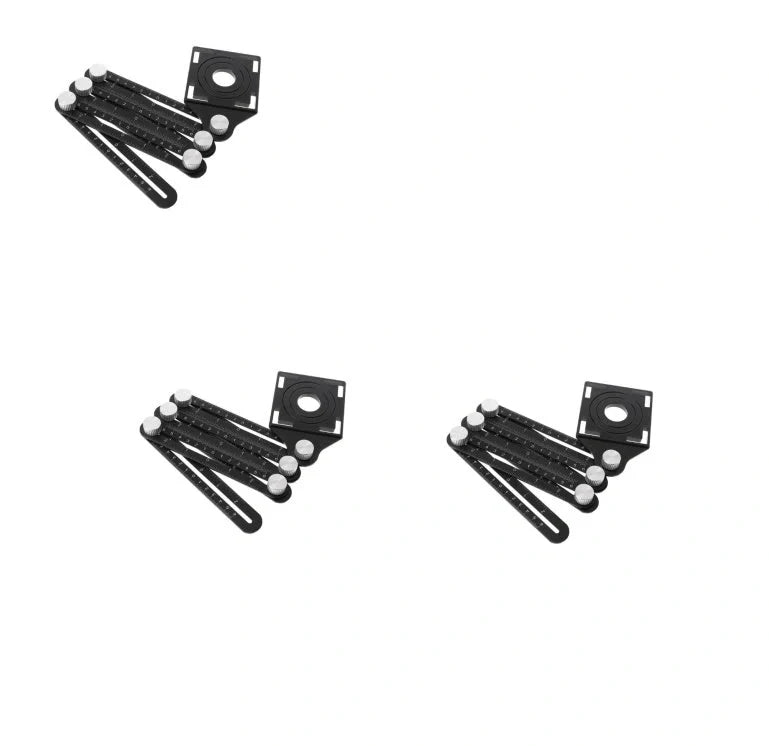 Aluminium alloy six-fold multi-angle measuring ruler for precise tile and flooring layouts