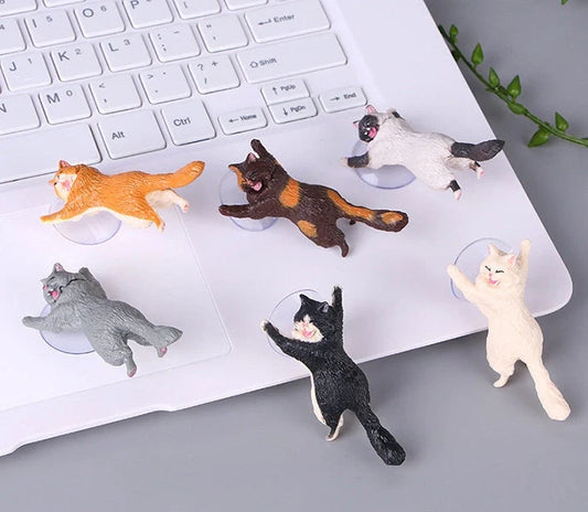 Cat reinforcement silicone mobile phone holder with 6cm suction cup