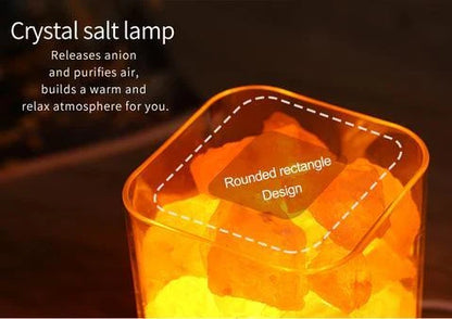Himalayan Salt Lamp with Adjustable Color Changing LED Lighting for Air Purification and Relaxing Ambiance