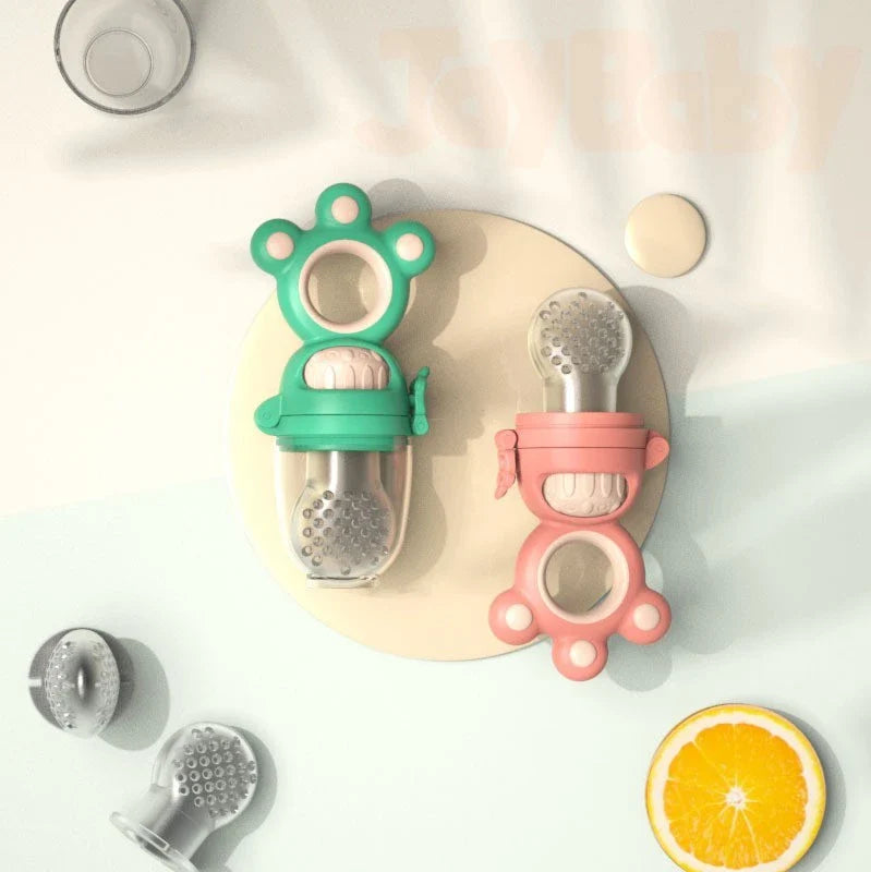 Premium Baby Pacifier Feeder with Densely Covered Mesh for Even Juice Distribution and Soft, Comfortable Silica Gel Material