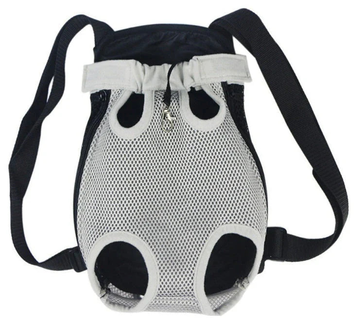 Versatile pet carrier backpack made of breathable mesh material for dogs in various sizes and colors