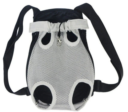 Versatile pet carrier backpack made of breathable mesh material for dogs in various sizes and colors