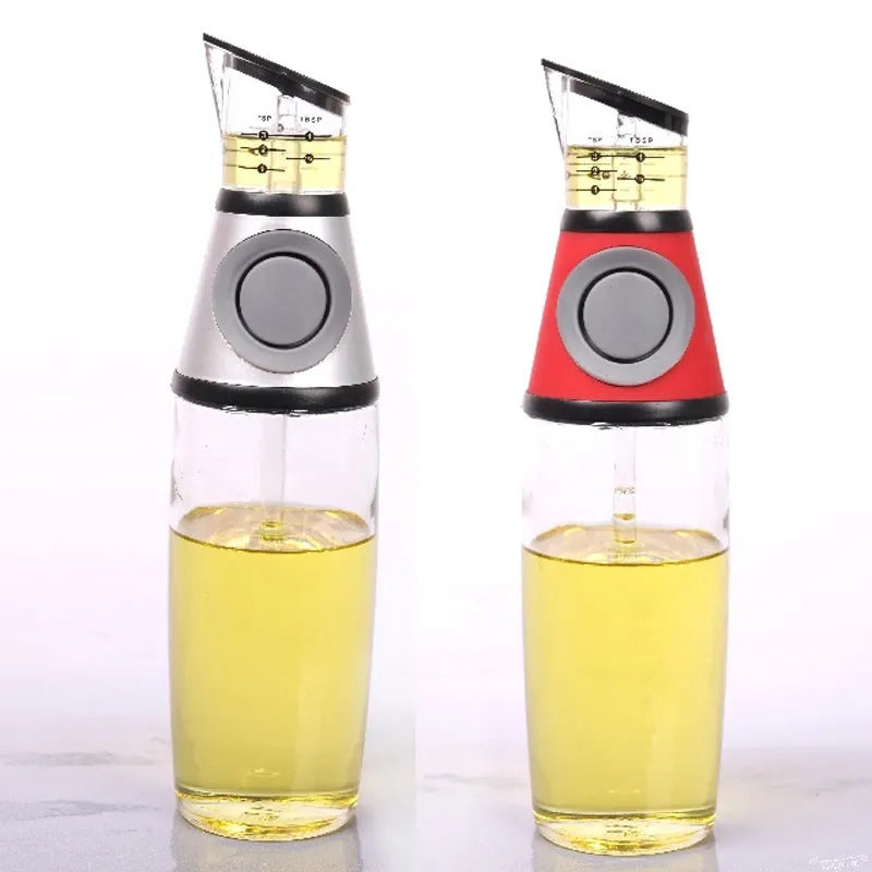 500ml clear glass oil bottle with 28.5cm height and square base for kitchen condiment storage