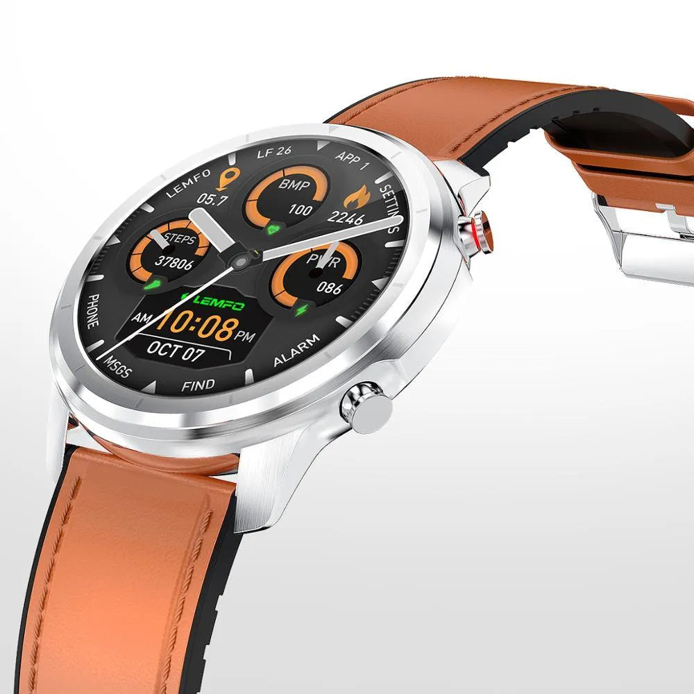 LEMFO LF26 smart bracelet showing its 1.3-inch colour screen, worn on a wrist.