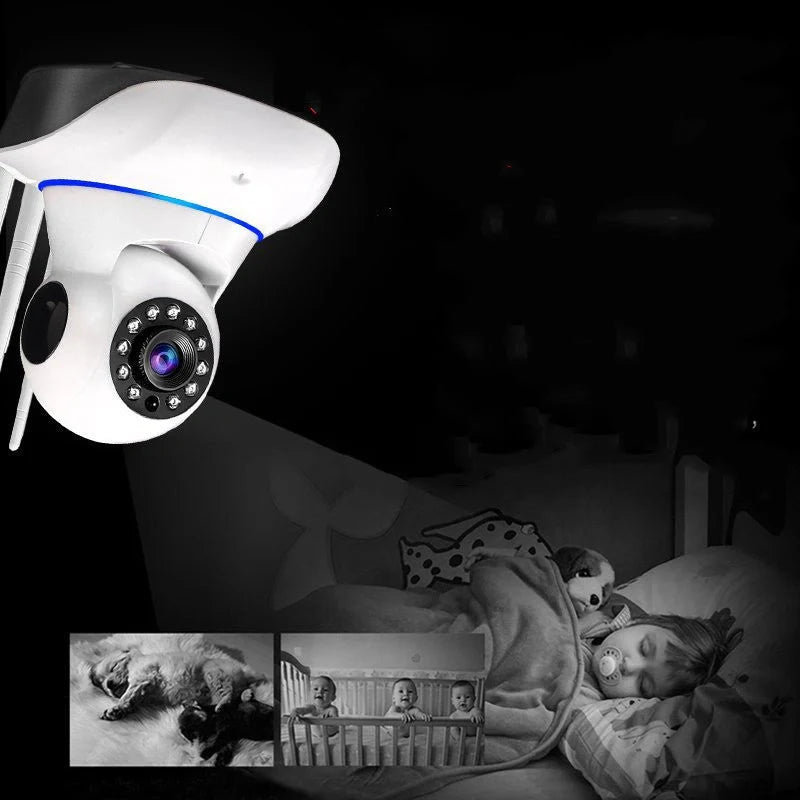 HD 1080P wireless surveillance camera with infrared night vision and pan/tilt control