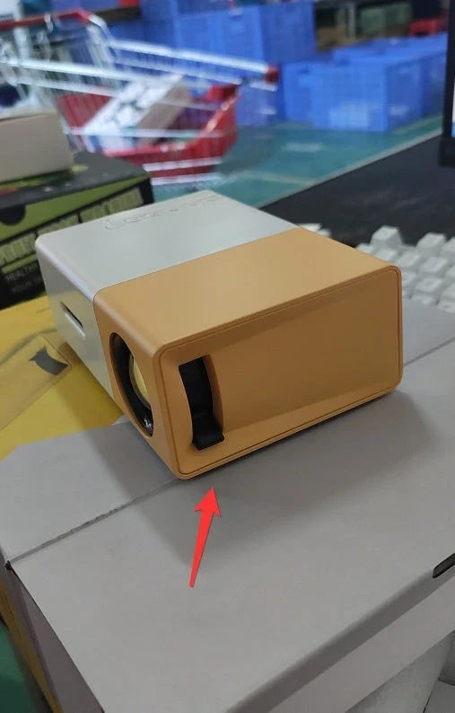 Compact 1080p HD home cinema projector with versatile connectivity and adjustable display settings