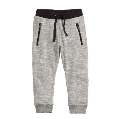 Boys cotton casual clothing set with long sleeve t-shirt and pants in letter pattern