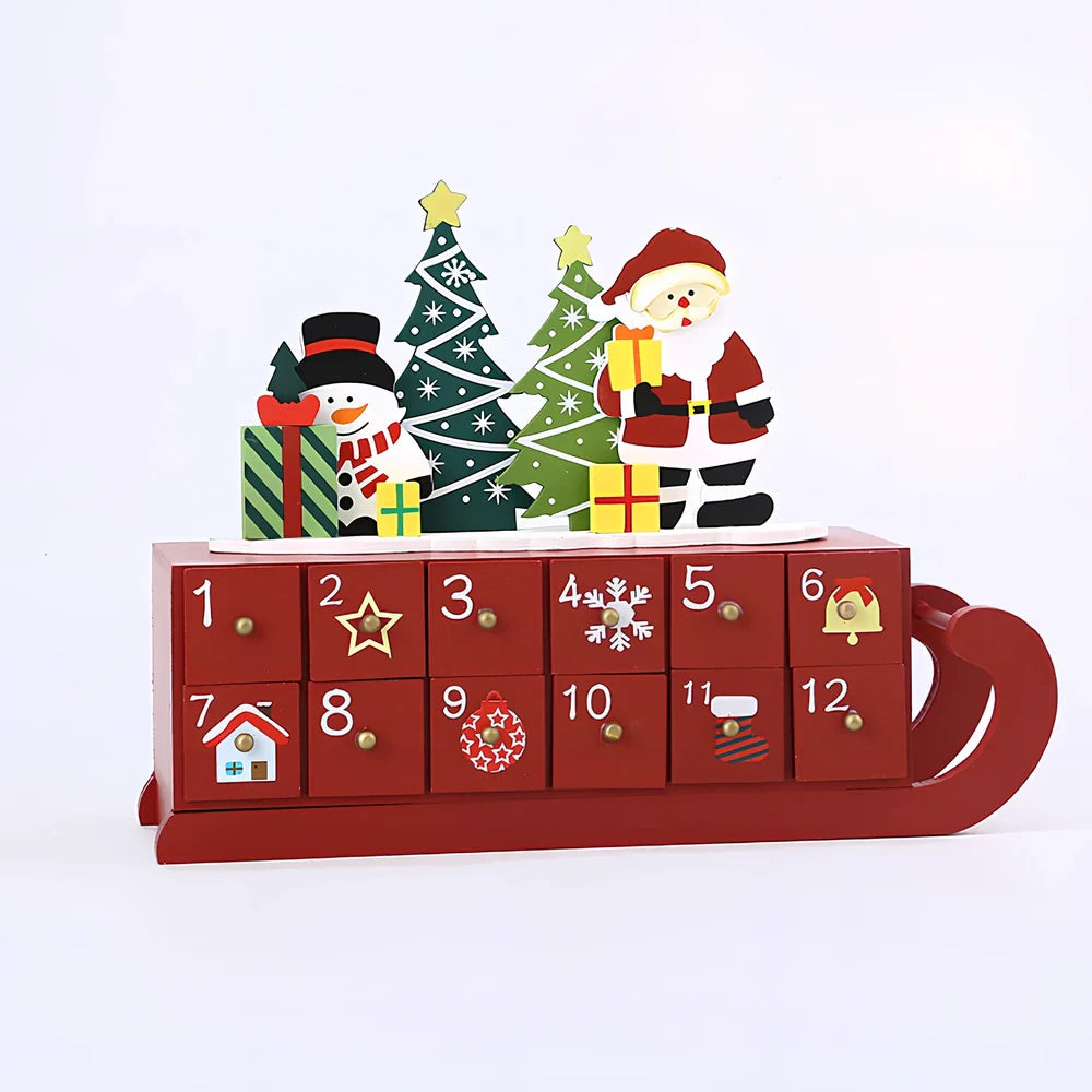 Handcrafted wooden Christmas window decorations with traditional designs measuring 15-20cm