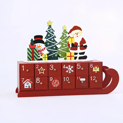 Handcrafted wooden Christmas window decorations with traditional designs measuring 15-20cm