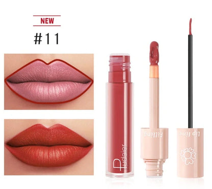 Pudaier dual-ended lipstick and lip gloss tube with 20 colour options