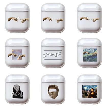 Transparent plastic protective case for Apple AirPods and AirPods Pro headphones