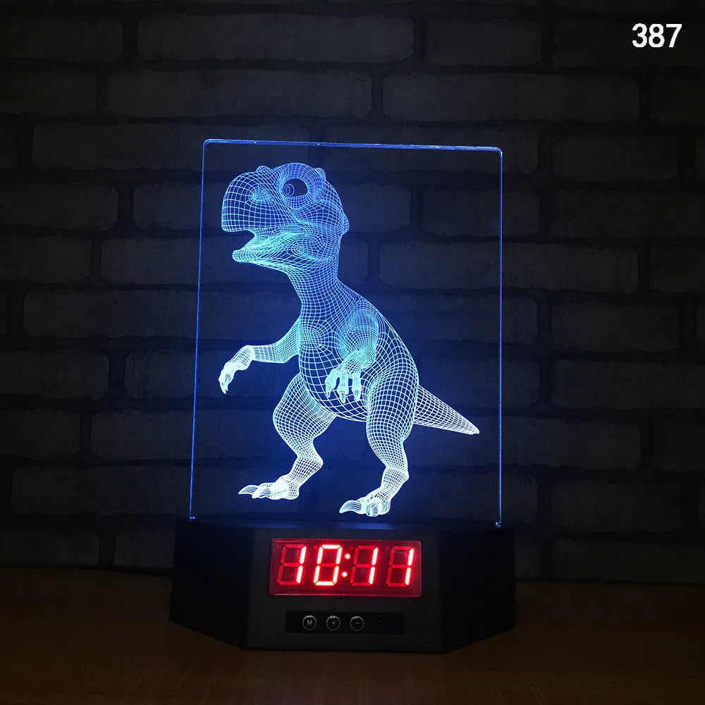 Glowing 3D dolphin LED night light with wireless charging base and remote control on bedside table