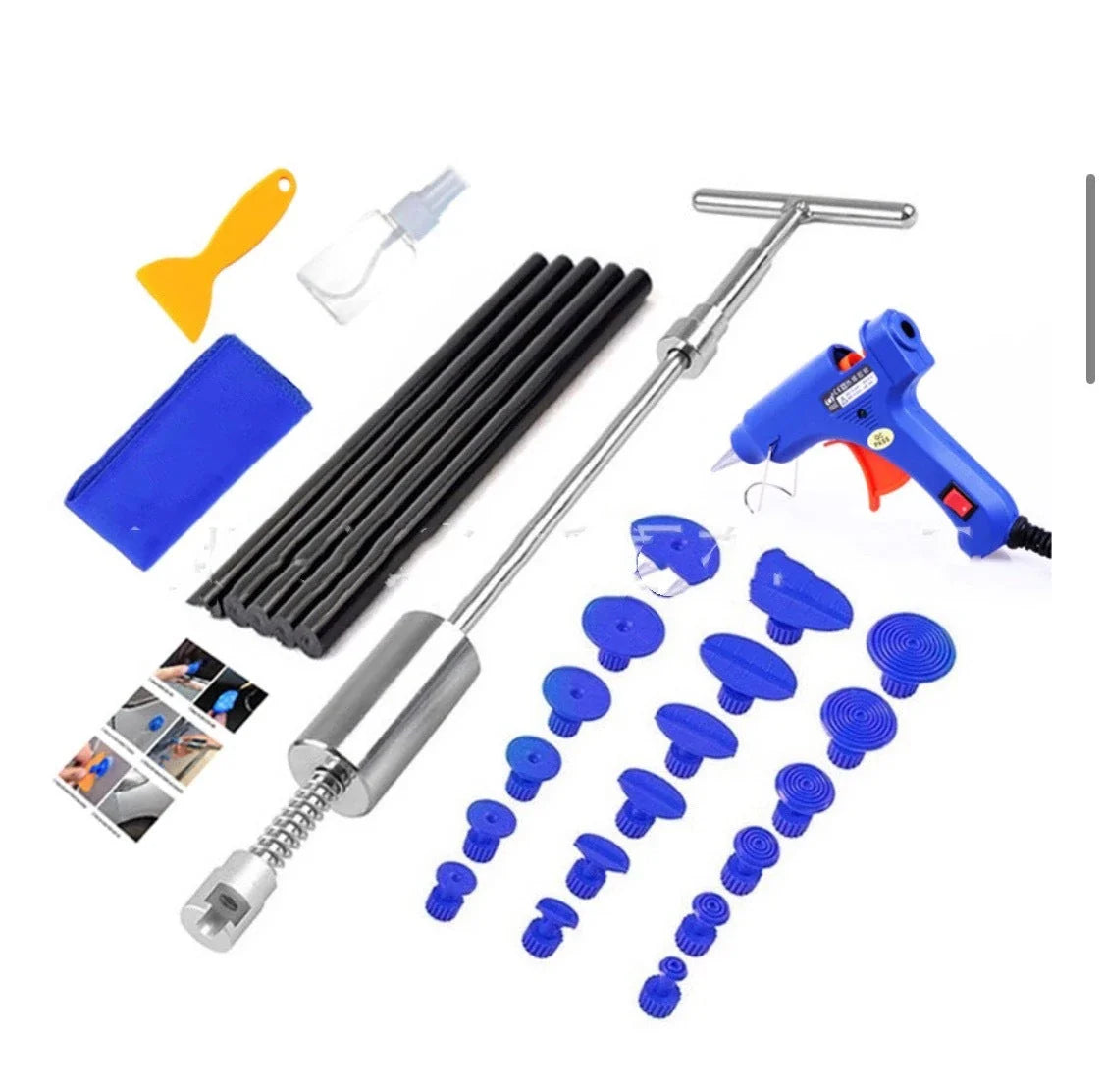 Premium 2-in-1 car dent repair kit with slide hammer and reverse hammer for easy and effective dent removal