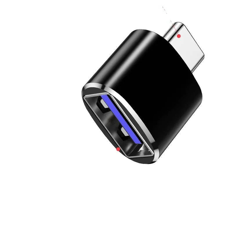 Type-C OTG adapter with deep black, elegant silver and native gold colour options, compatible with USB Type-C interfaces for connecting Type-C devices to other peripherals, available in standard configuration with 0 type classification.