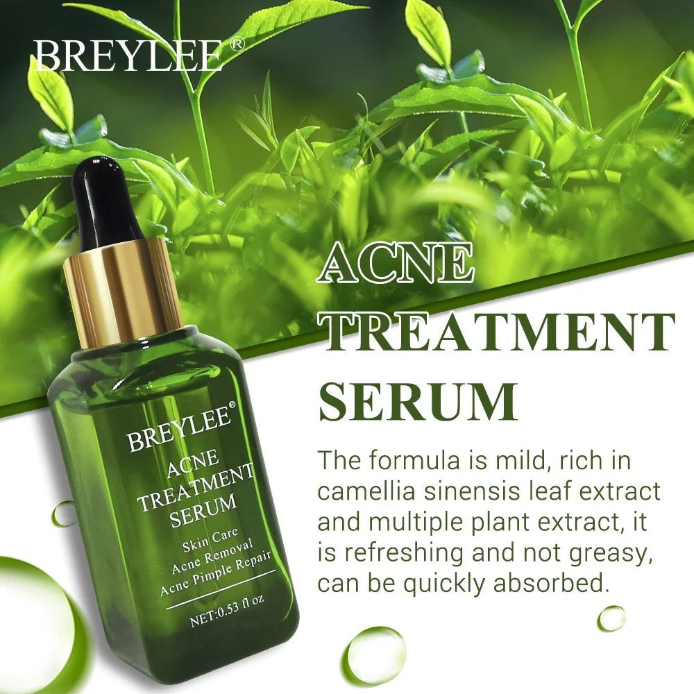 BREYLEE Acne Treatment Serum with plant extracts for acne-prone skin