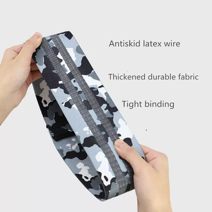 Anti-slip yoga camouflage resistance band for hip and leg training
