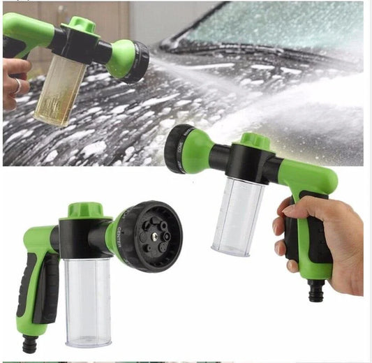 Premium high-pressure water gun with 8-in-1 adjustable nozzle for versatile household and automotive cleaning