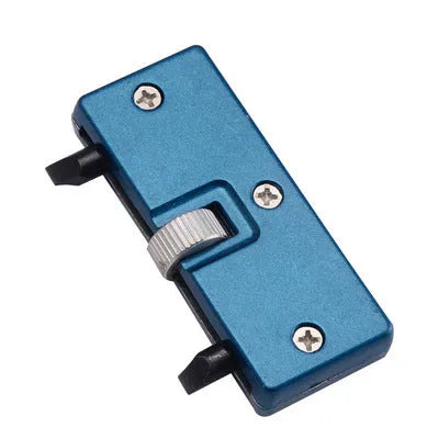 Yellow plastic watch case opener tool set with fixing base for battery replacement